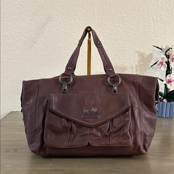 Coach Handbags - COACH Madison Audrey Purse Creed F0982 - 14329 In Eggplant / Purple